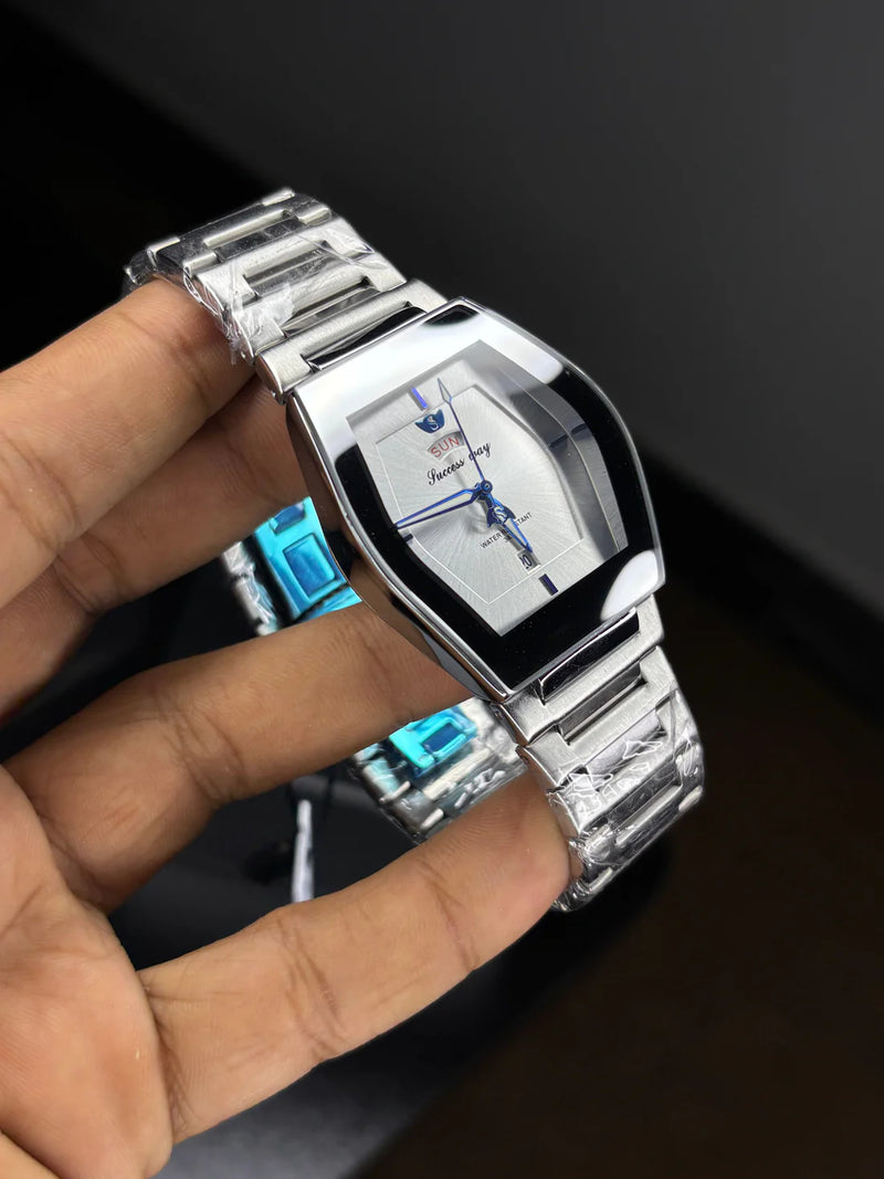 Premium Silver Succes Way Watch – Luxury Stainless Steel Men's Watch