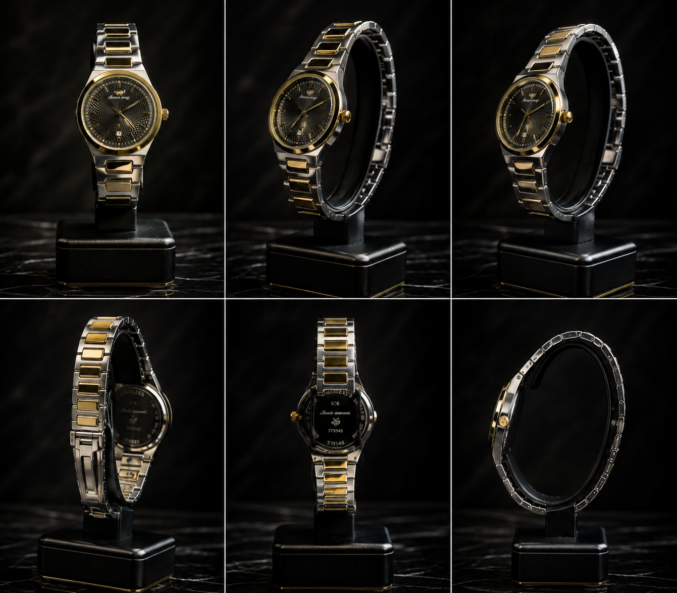 Premium Gold & Silver Chain Watch