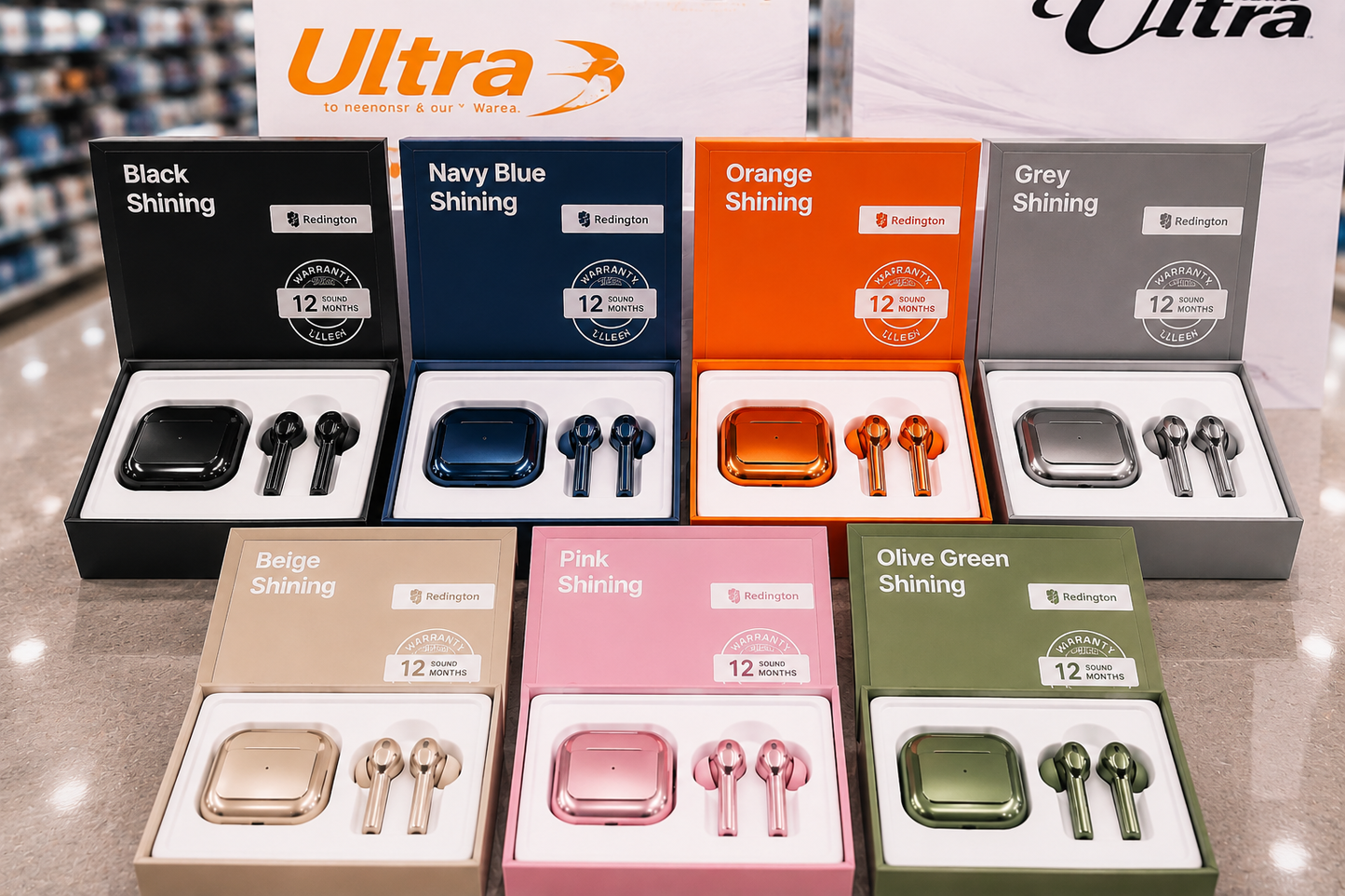 Green Shining TWS Wireless Earbuds with Charging Case – Available in 7 Premium Colors
