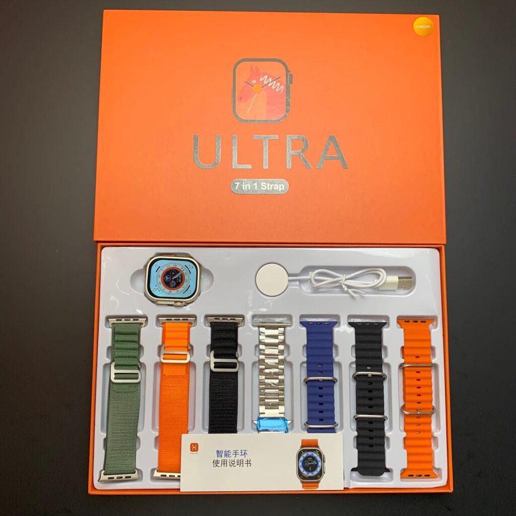 Ultra 3 Smart Watch – 7 Interchangeable Color Bands | Multi-Functional Bluetooth Smartwatch