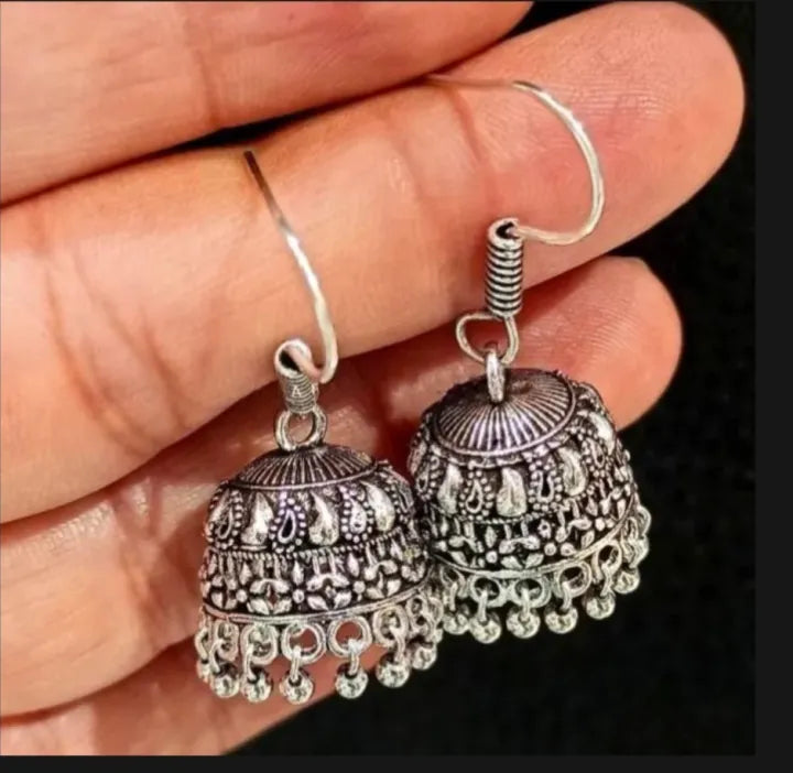 Unique Silver Color Small jhumka