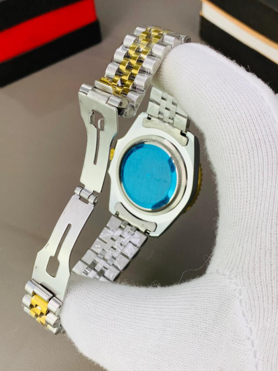 GMT Two-Tone Black Chain – Sleek Style Watch