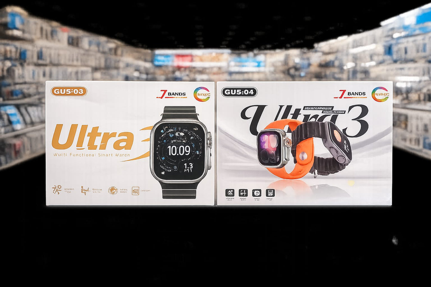 Ultra 3 Smart Watch – 7 Interchangeable Color Bands | Multi-Functional Bluetooth Smartwatch