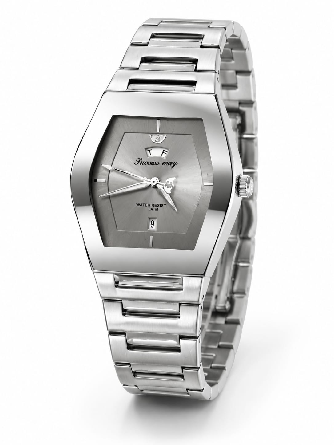 Premium Silver Succes Way Watch – Luxury Stainless Steel Men's Watch